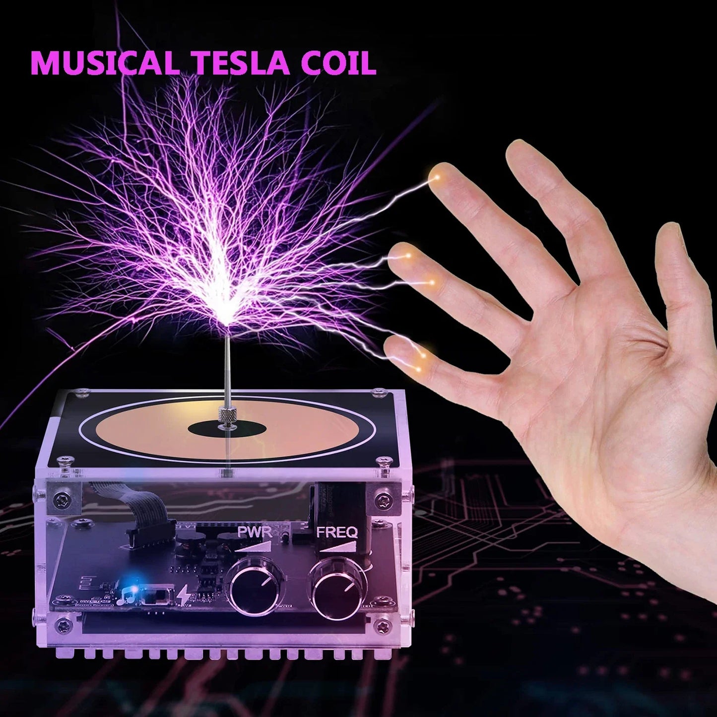 Multi-Function Tesla Music Tesla Coil Speaker, Wireless Transmission Lighting, Science and Education Experimental Products