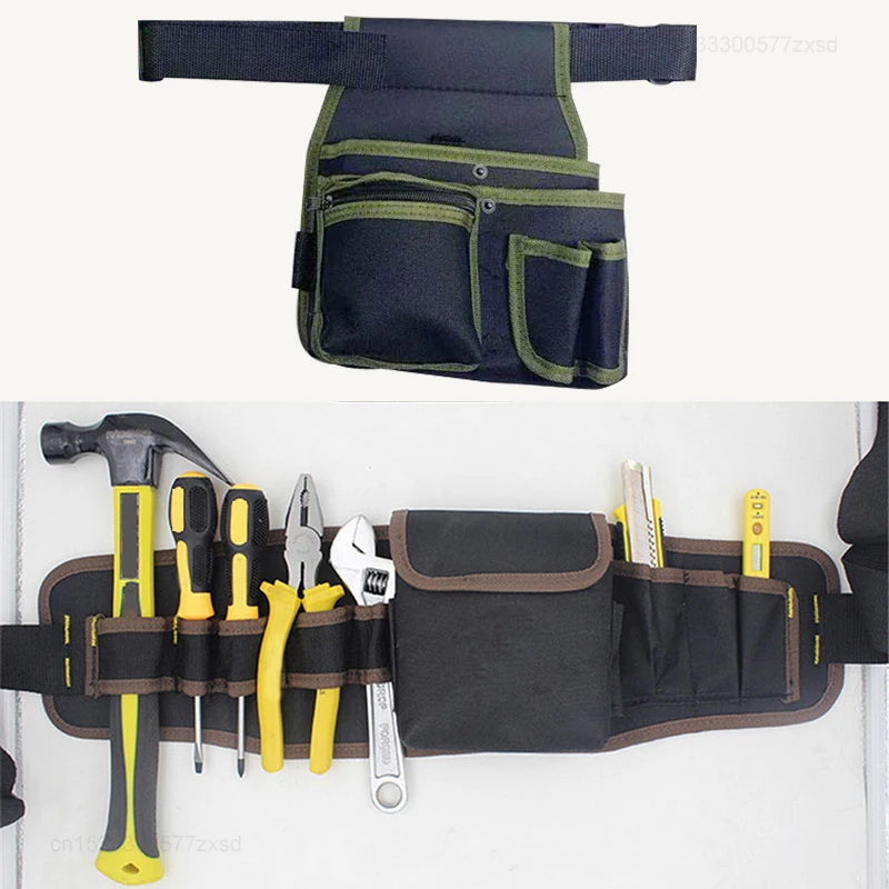 Multifunctional Tool Storage Bag Pouch Belt Hardware Electrician Toolkit Drill Waist Bag Wrench Screwdriver Tool Bags Organizer