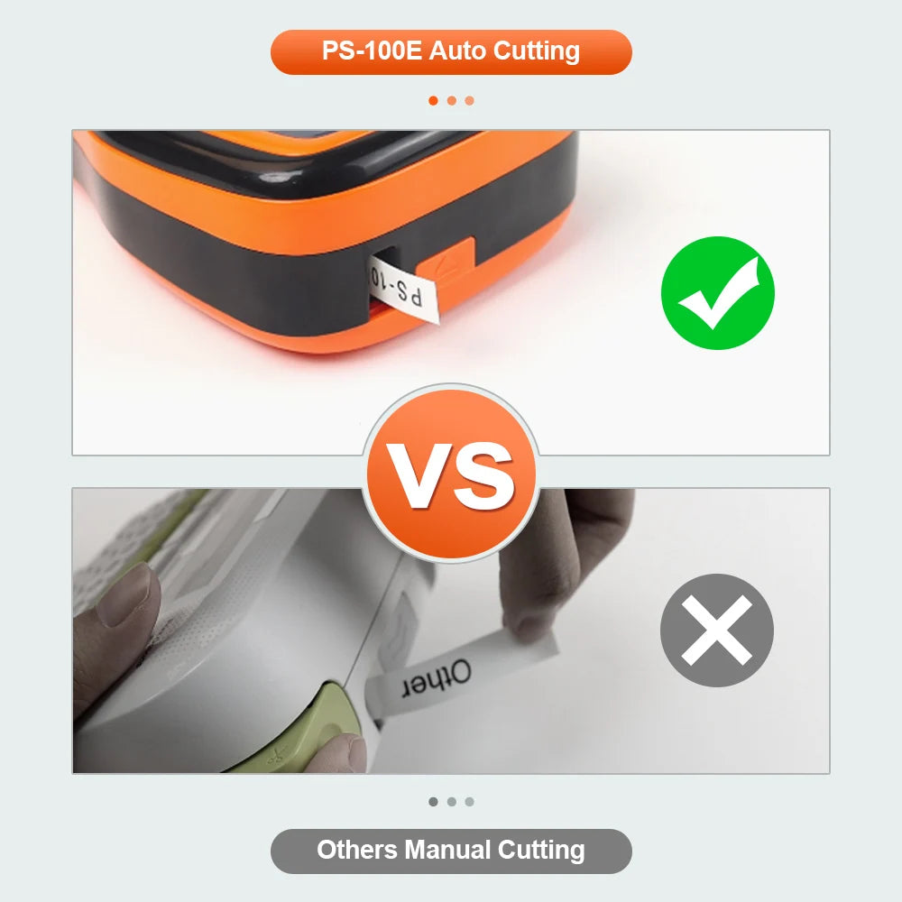 Преносни произвођач етикета ПС100Е Аутоматско сечење етикетирања Мацхинг Замена за Бротхер П Тоуцх штампач етикета тзе231 хсе-231 трака за етикете 