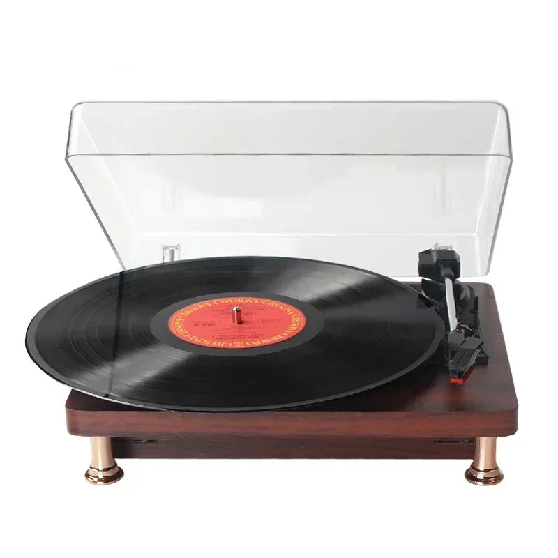 Portable Phonograph Vinyl Record Players Turntables 33/45/78 RPM Gramophone Built-in Speaker for Home Consumer Electronics