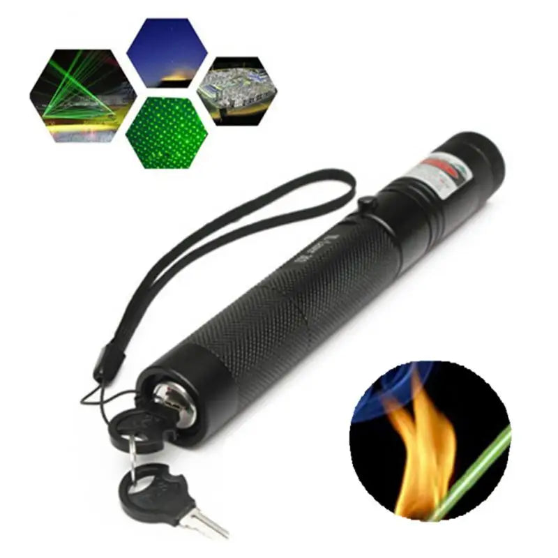 Powerful Green Laser Pointer 10000m 532mw 303 Laser Sight Focus Adjustable Burning Lazer Torch Pen Powered By 18650 Battery