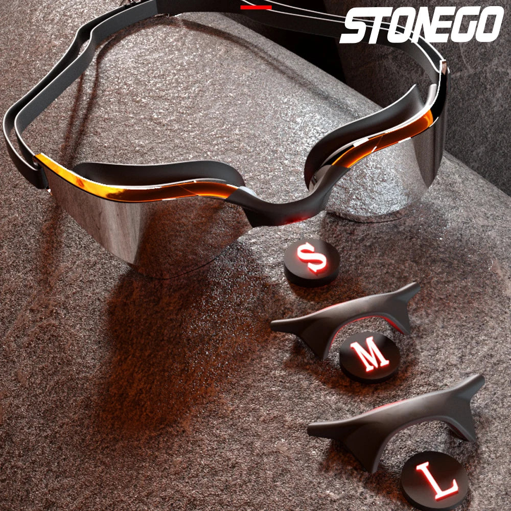 Professional Anti-Fog Swim Goggles with HD Wide-Angle Lens, Comfortable Fit, Adjustable Nose Bridge, Stylish Design