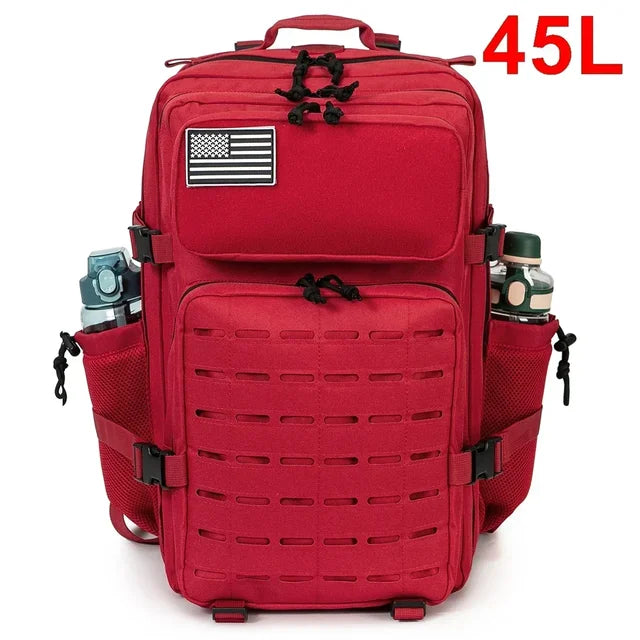 QT&QY 25L/45L Tactical Military Backpack for Men and Women Army Assault Pack Bag Small School Rucksack with Bottle Holder