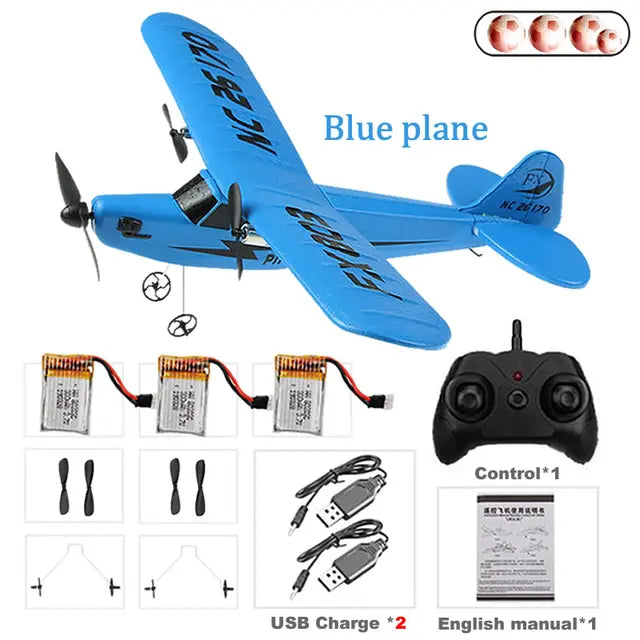 RC Electric Airplane Remote Control Plane RTF Kit EPP Foam 2.4G Controller 150 Meters Flying Distance Aircraft Global Hot Toy