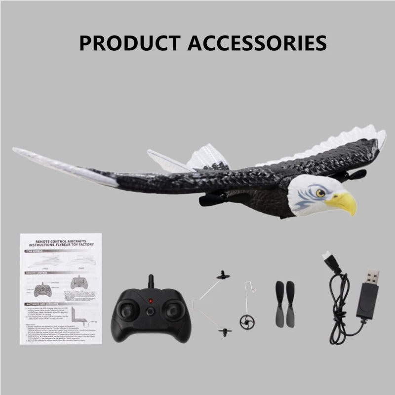 RC Plane Wingspan Eagle Aircraft Fighter 2.4G Radio Control Remote Control  Hobby Glider Airplane Foam Boys Toys for Children