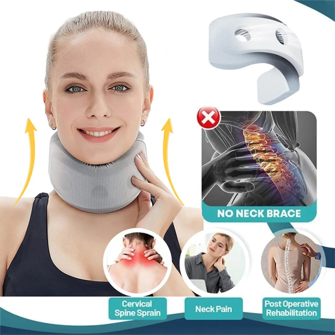 Sponge cervical support soft collar neck brace cervical breathable and comfortable spine support for neck pain and support