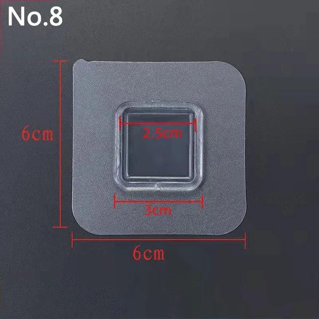 Strong Non Marking Patch Hook Non Punching Shelf Buckle Wall Hanging Transparent Buckle Adhesive Patch Non Nail Auxiliary Patch