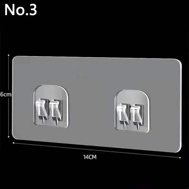 Strong Non Marking Patch Hook Non Punching Shelf Buckle Wall Hanging Transparent Buckle Adhesive Patch Non Nail Auxiliary Patch