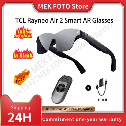 TCL Rayneo Air 2 Smart AR Glasses HD Giant Screen Viewing Glasses 120Hz High Brush Giant Screen Portable XR Glasses