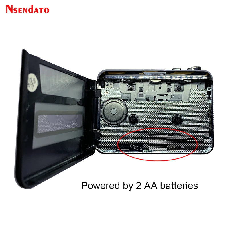 USB Cassette Capture Radio Player Portable USB Cassette Tape to MP3 Converter Capture Audio Music Player Tape Cassette Recorder