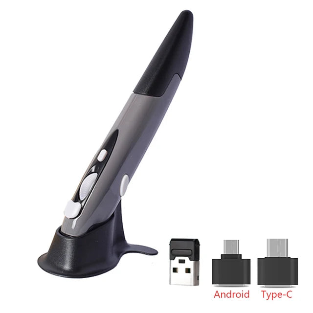 Vertical Pen-Shaped Stylus Battery Mouse Suitable For PC And Laptop Mice