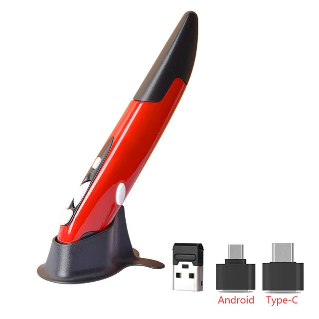 Vertical Pen-Shaped Stylus Battery Mouse Suitable For PC And Laptop Mice