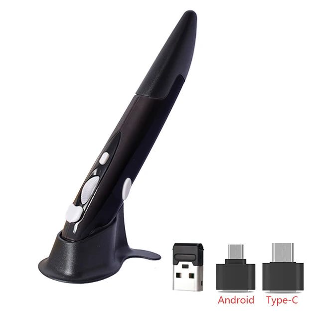 Vertical Pen-Shaped Stylus Battery Mouse Suitable For PC And Laptop Mice