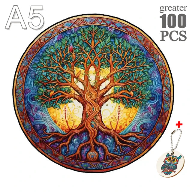 Unique Wooden Jigsaw Puzzles For Adults Kids Wooden Puzzle Educational Toys Gifts Wood DIY Crafts Tree of Life Puzzle Games