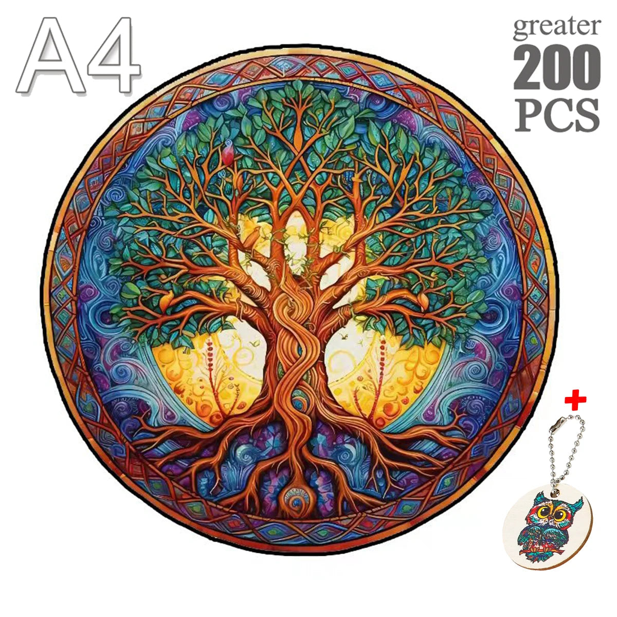 Unique Wooden Jigsaw Puzzles For Adults Kids Wooden Puzzle Educational Toys Gifts Wood DIY Crafts Tree of Life Puzzle Games