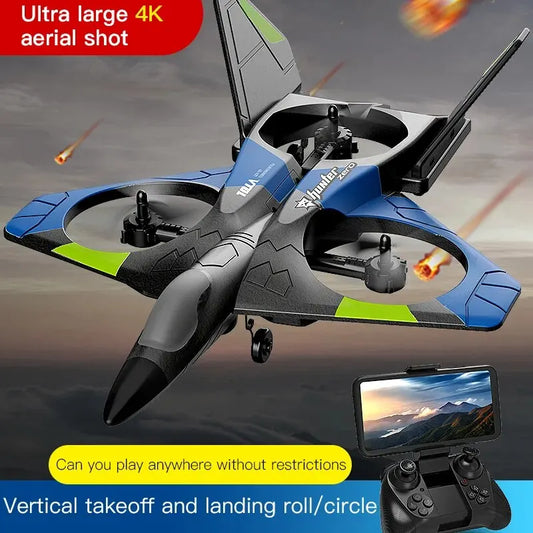 V27 Foam Glider Plane Remote Control RC Airplane 2.4G Fighter Hobby Airplane EPP RC Drone with Camera Helicopter Kids Toys