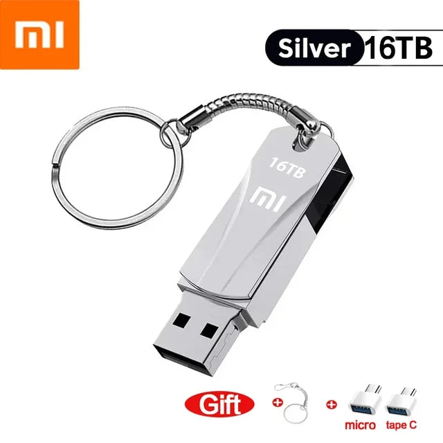 Xiaomi Metal 16TB U Disk Flash Drive USB 3.0 High Speed File Transfer 8TB 4TB Ultra-large Capacity Memoria Stick Waterproof 2024