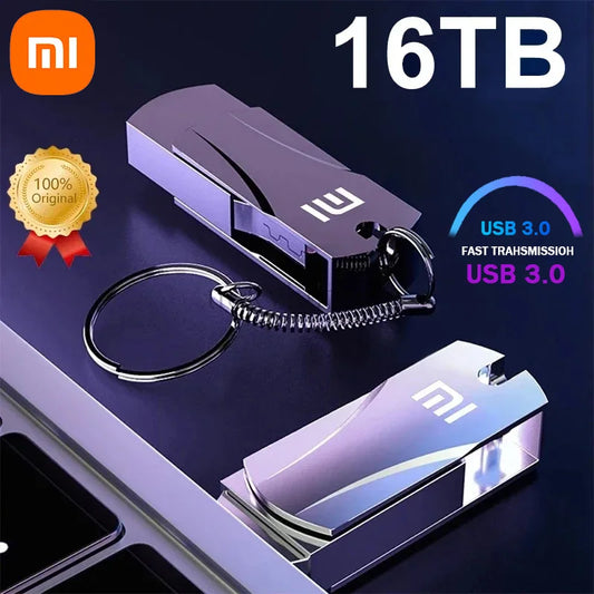 Xiaomi Metal 16TB U Disk Flash Drive USB 3.0 High Speed File Transfer 8TB 4TB Ultra-large Capacity Memoria Stick Waterproof 2024