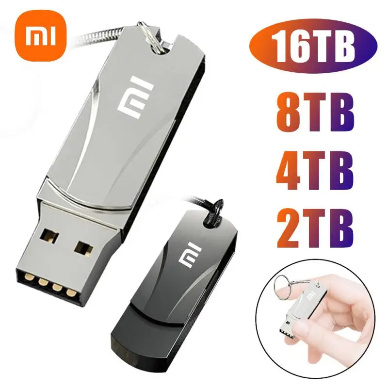 Xiaomi Metal 16TB U Disk Flash Drive USB 3.0 High Speed File Transfer 8TB 4TB Ultra-large Capacity Memoria Stick Waterproof 2024